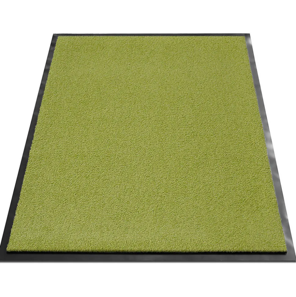 Tapis de Porte Paillasson d'entrée Monochrom Vert citron 90 x 150 cm