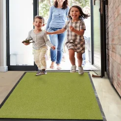 Tapis de Porte Paillasson d'entrée Monochrom Vert citron 90 x 150 cm