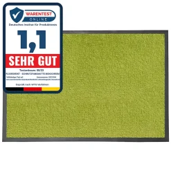 Tapis de Porte Paillasson d'entrée Monochrom Vert citron 90 x 150 cm