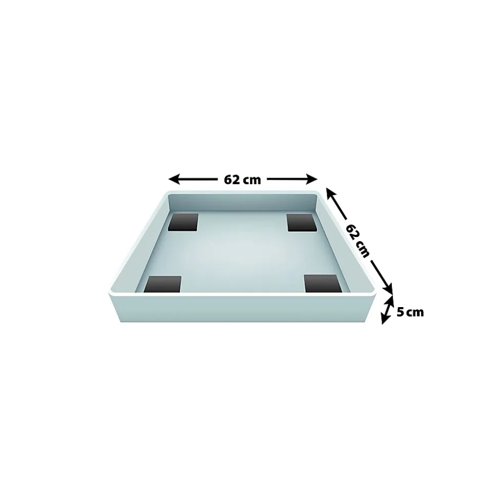 Tapis de rétention d'eau et anti vibration pour machine à laver à chargement frontal 62 x 62 x 5 cm