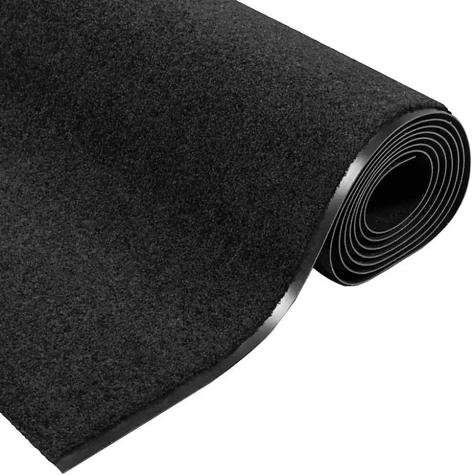 Tapis d'entrée Autre Noir 120 x 400 cm Polyamide et PVC vidaXL