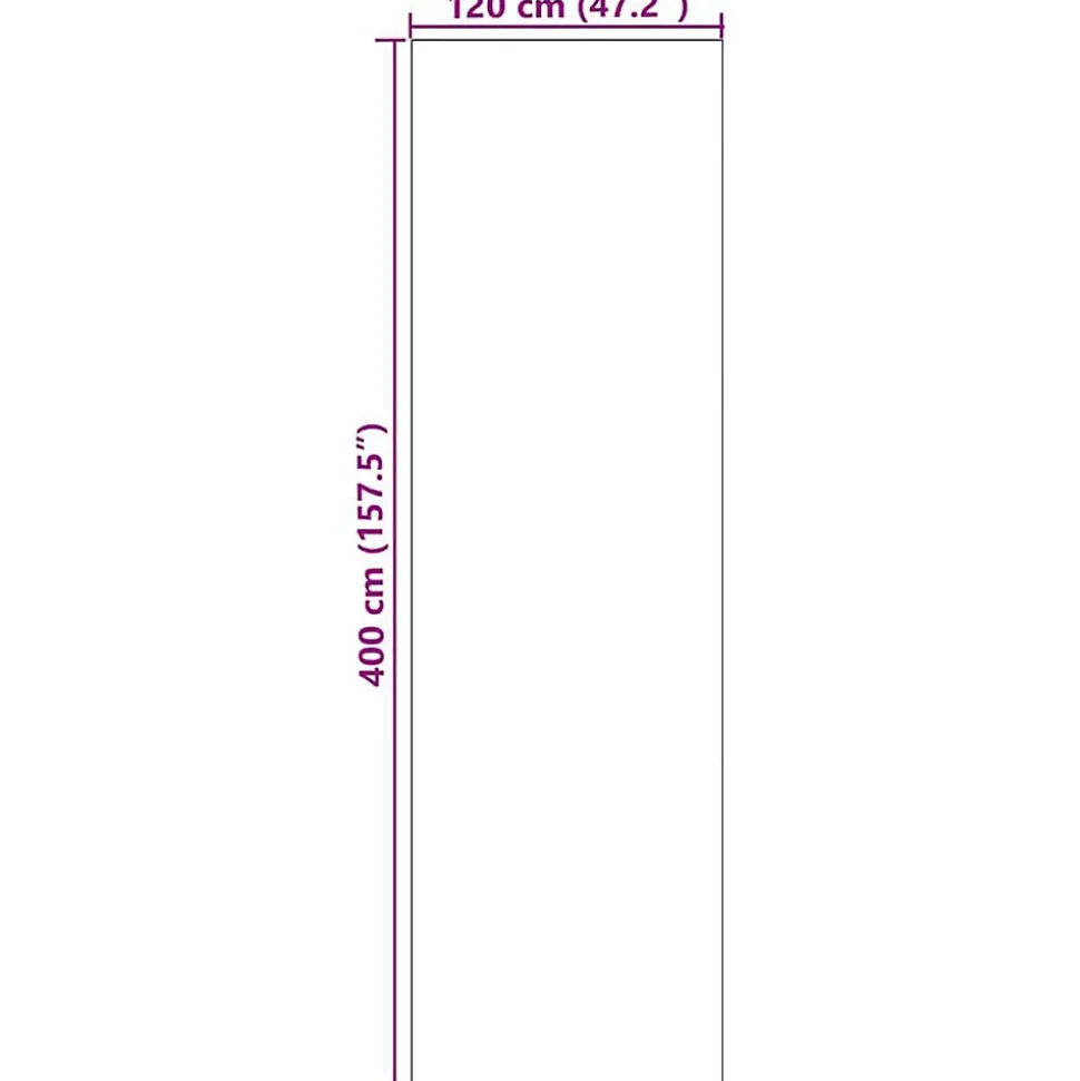 Tapis d'entrée Autre Noir 120 x 400 cm Polyamide et PVC vidaXL