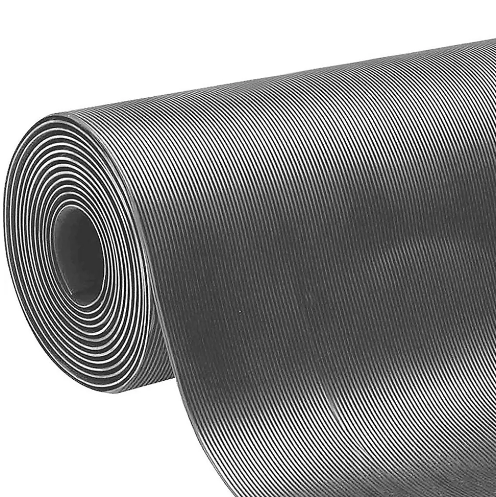 Tapis en caoutchouc Miniripp Gris 100 x 50 cm - Floordirekt