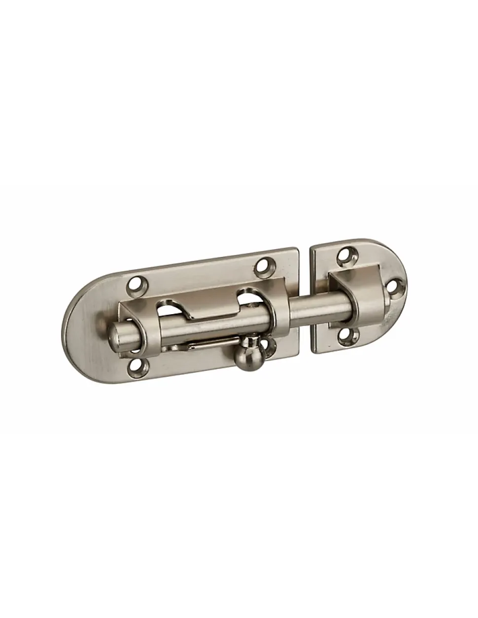 Targette, acier, pêne diamètre 8mm, 34x73mm, nickel satin - THIRARD