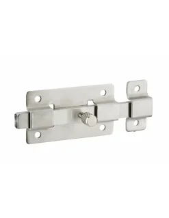 Targette pêne plat pour porte d'ameublement, 75mm, inox - THIRARD