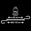 Tendeur 80 cm crochet double Master Lock, 2 pièces
