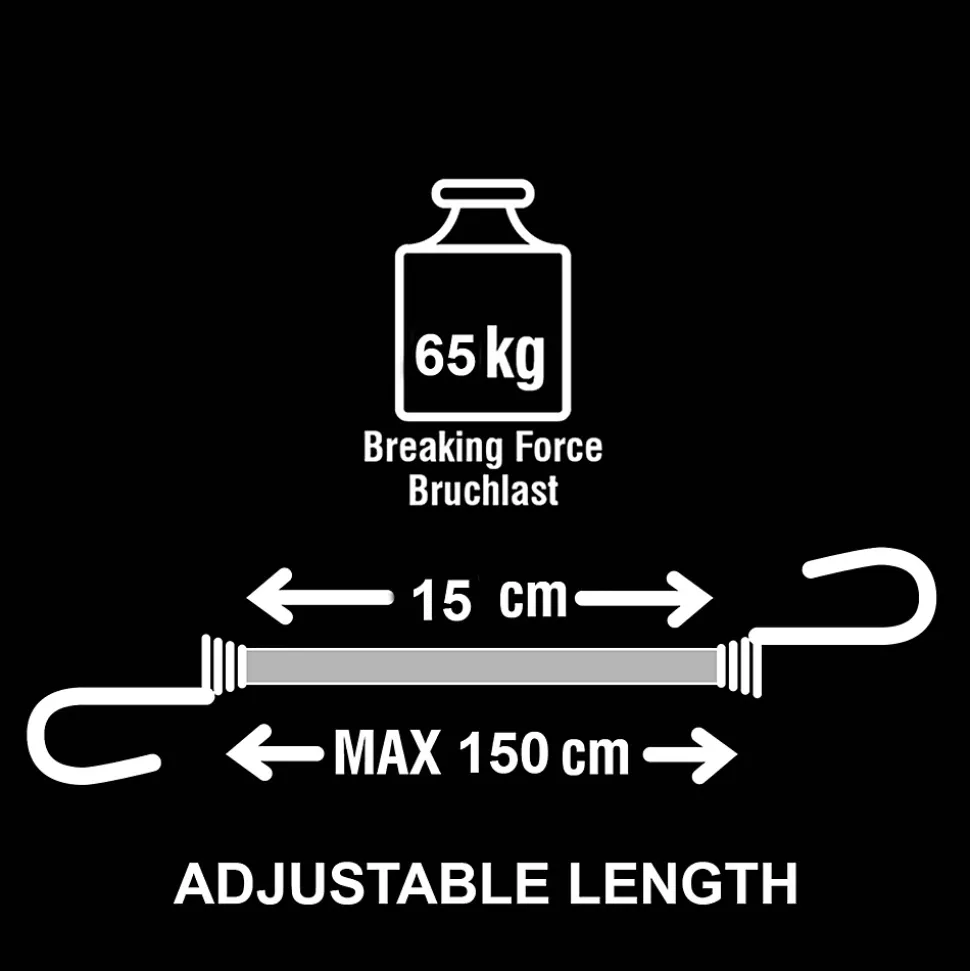 Tendeur ajustable avec crochet 100 -150 cm Master Lock