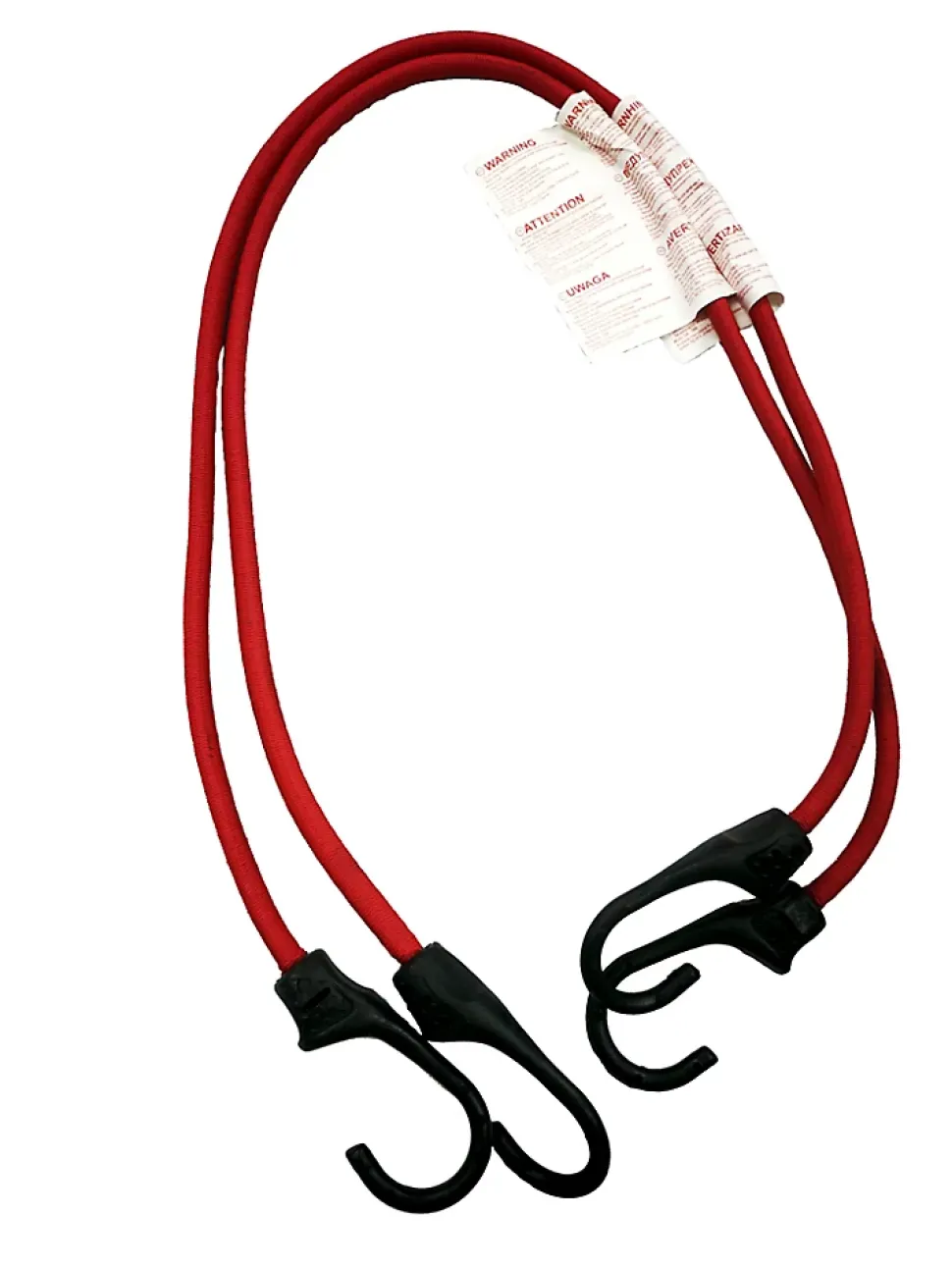 Tendeur élastique à crochet rouge Ø. 8 mm, 80 cm vendu par 2