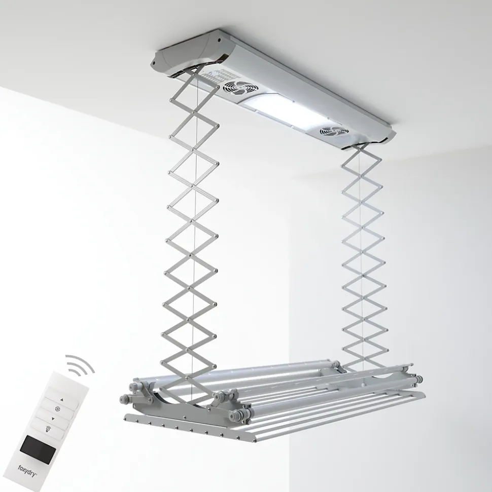 Étendoir électrique plafond alu 160x57x30cm Foxydry Air 150