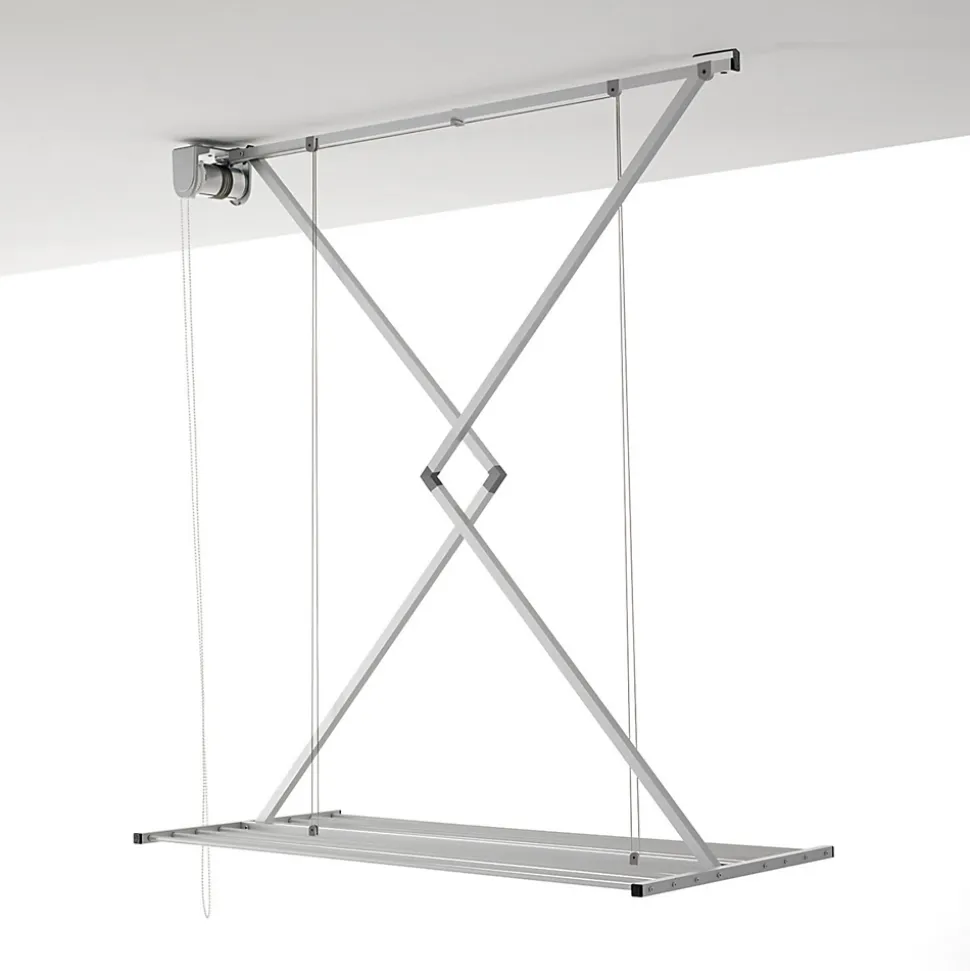 Étendoir plafond manuel 128x54x25cm alu Foxydry Mini 120
