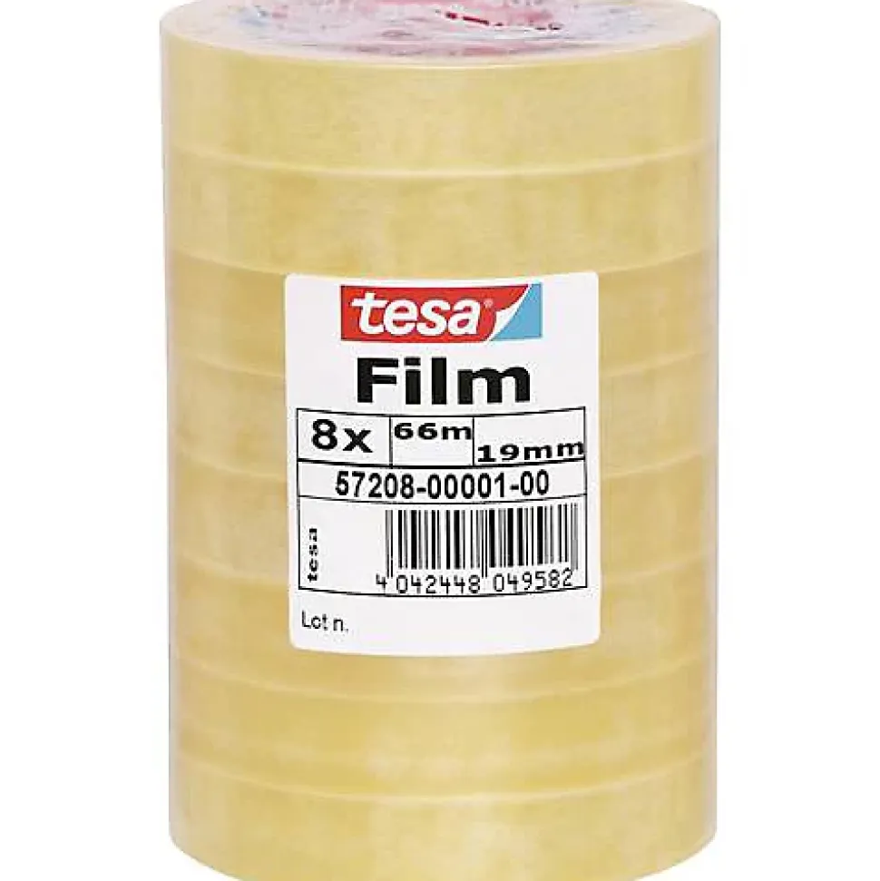tesa 57208-00001-01 tesafilm Standard transparent 66 m x 19 mm, pack de 8 rouleaux