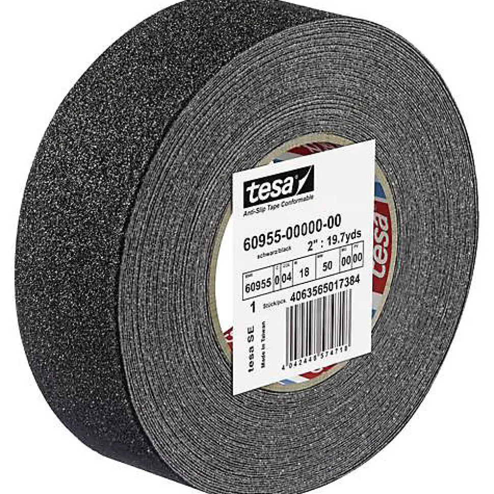 tesa Comfortable Bande antidérapante R13 18 m x 50 mm noir/jaune