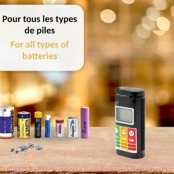 Testeur de pile FISHTEC Universel Easy reading