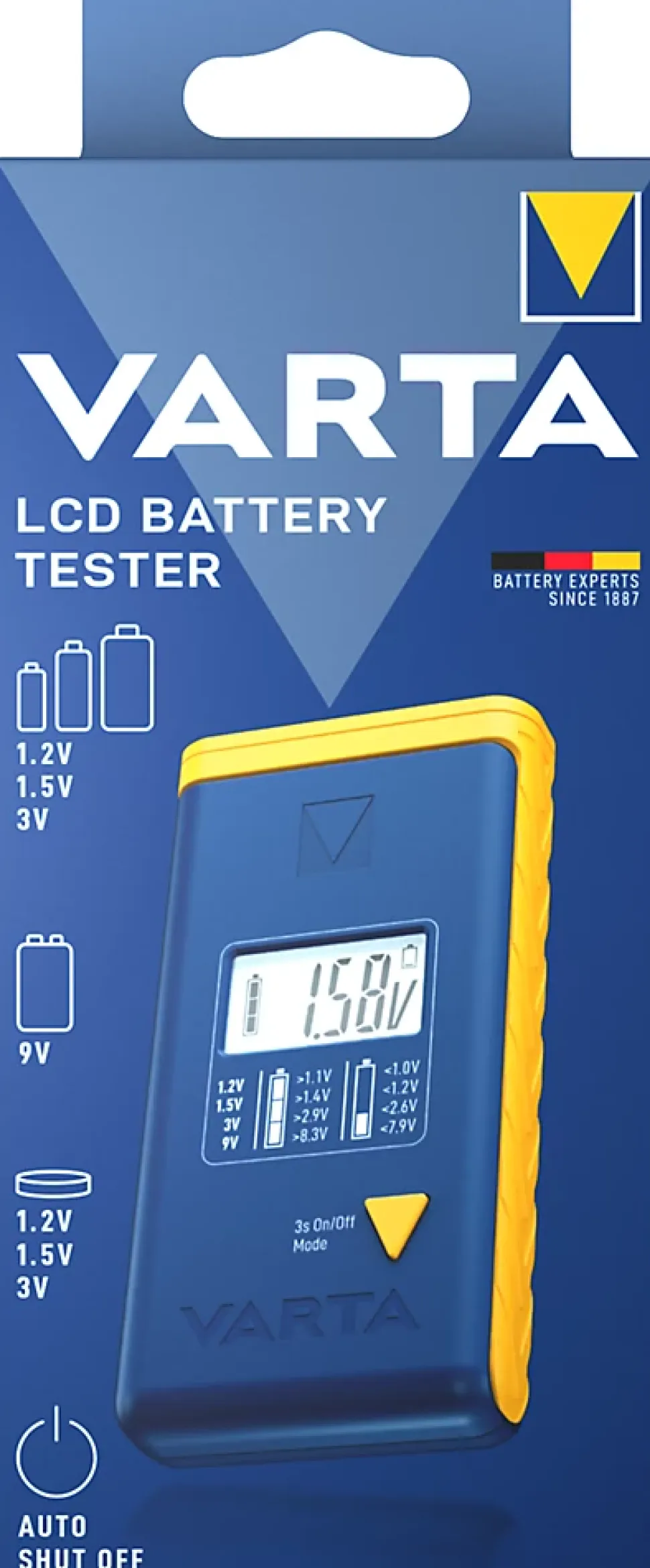 Testeur de piles universel Varta écran lcd