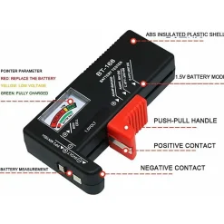 Testeurs de Piles Contrleur de Testeur de Tension de Batterie pour Pile Bouton AA/AAA/C/D / 9V / 1.5V Ecran LCD Universel