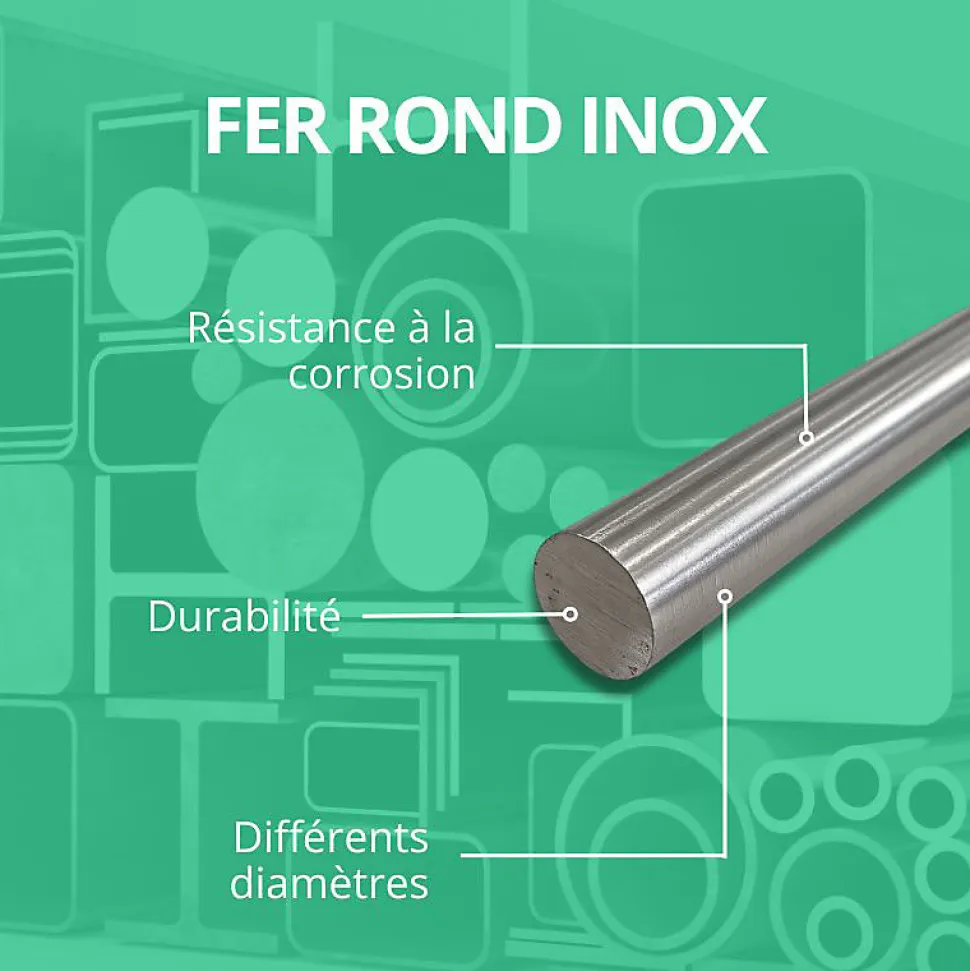 Tige fer rond inox 3mm Longueur : 0.5 mètre - Comment Fer