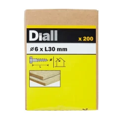 Tirefonds DIN 571 zingués 6x30 mm - 200 pièces