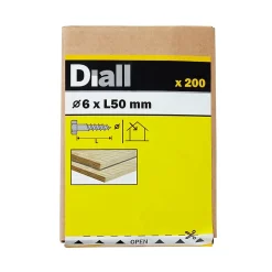 Tirefonds DIN 571 zingués 6x50 mm - 200 pièces