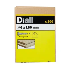 Tirefonds DIN 571 zingués 6x60 mm - 200 pièces