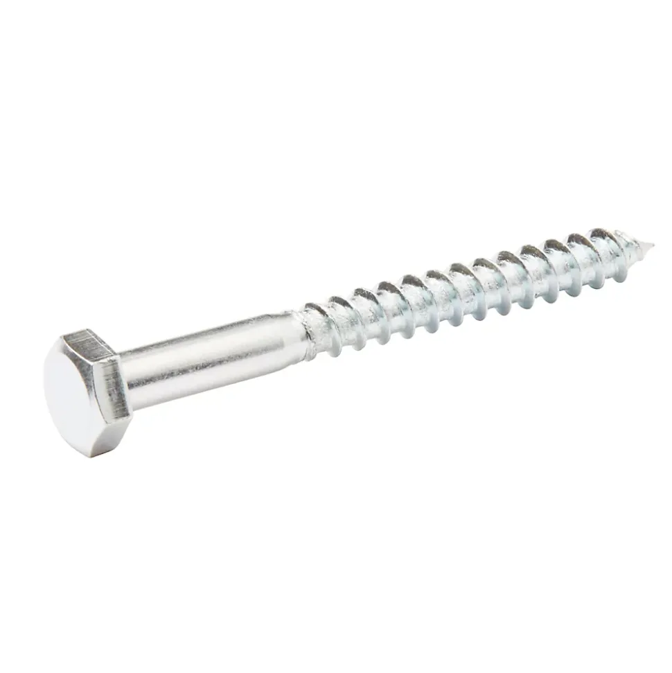 Tirefonds DIN 571 zingués 6x60 mm - 200 pièces