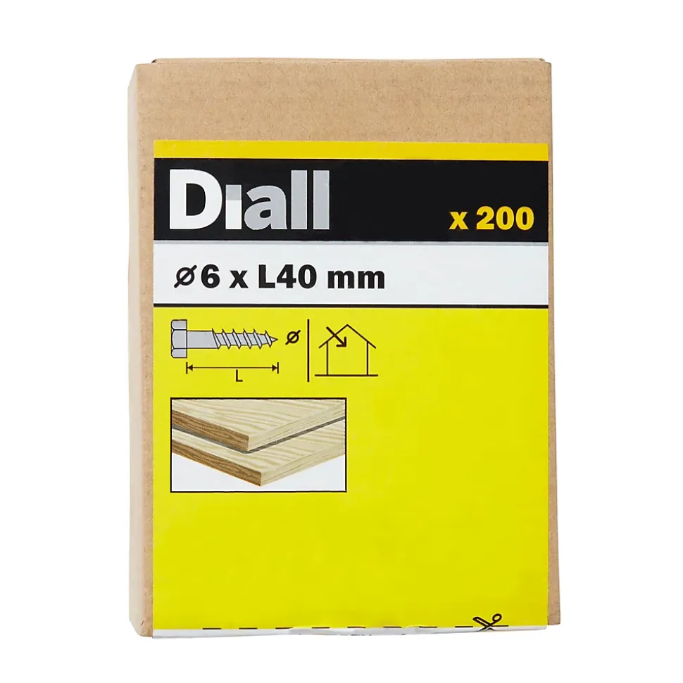 Tirefonds DIN 571 zingués 6x40 mm - 200 pièces