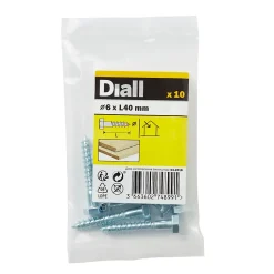 Tirefonds DIN 571 zingués 6x40 mm - 10 pièces