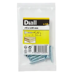 Tirefonds DIN 571 zingués 5x30 mm - 10 pièces