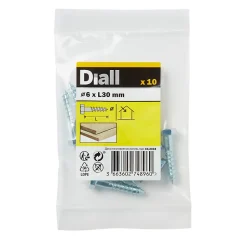 Tirefonds DIN 571 zingués 6x30 mm - 10 pièces