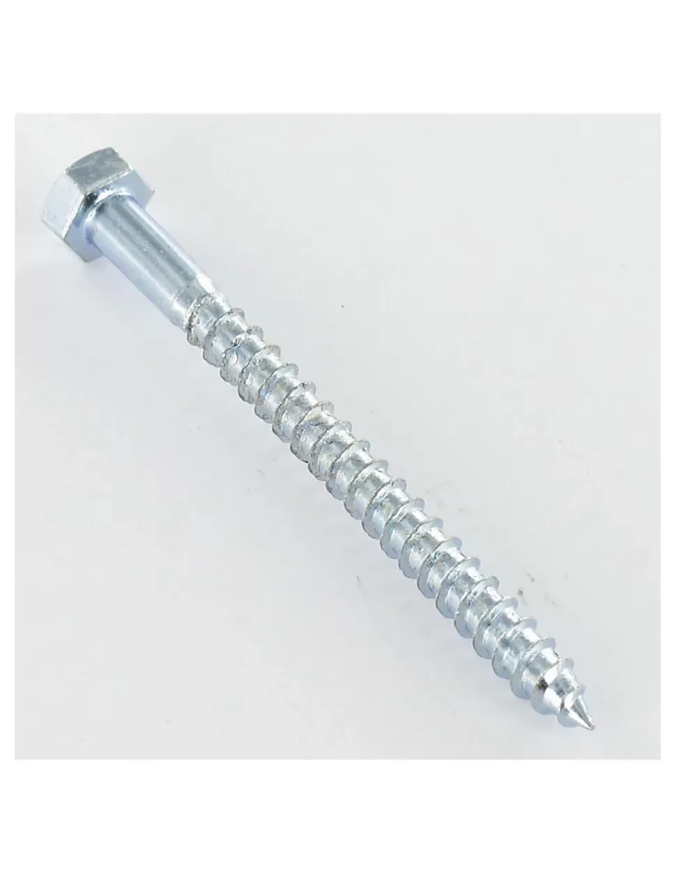Tirefonds 6X60 FIL TOT Tête à Fendue Acier zingué - 10 pièces