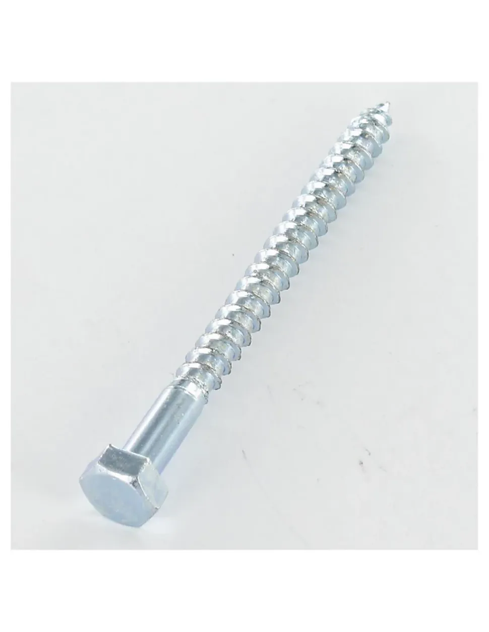 Tirefonds 6X60 FIL TOT Tête à Fendue Acier zingué - 30 pièces