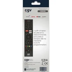 Télécommande CGV Fidelio Hisense 55 boutons Noire infrarouge prête à l'emploi