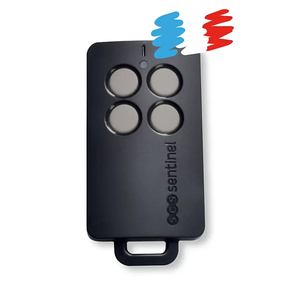 Télécommande pour portail 4 canaux code secret tournant Scs Sentinel