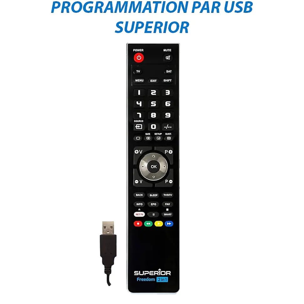 Télécommande SUPERIOR 2in1 noir - SUPTUB002