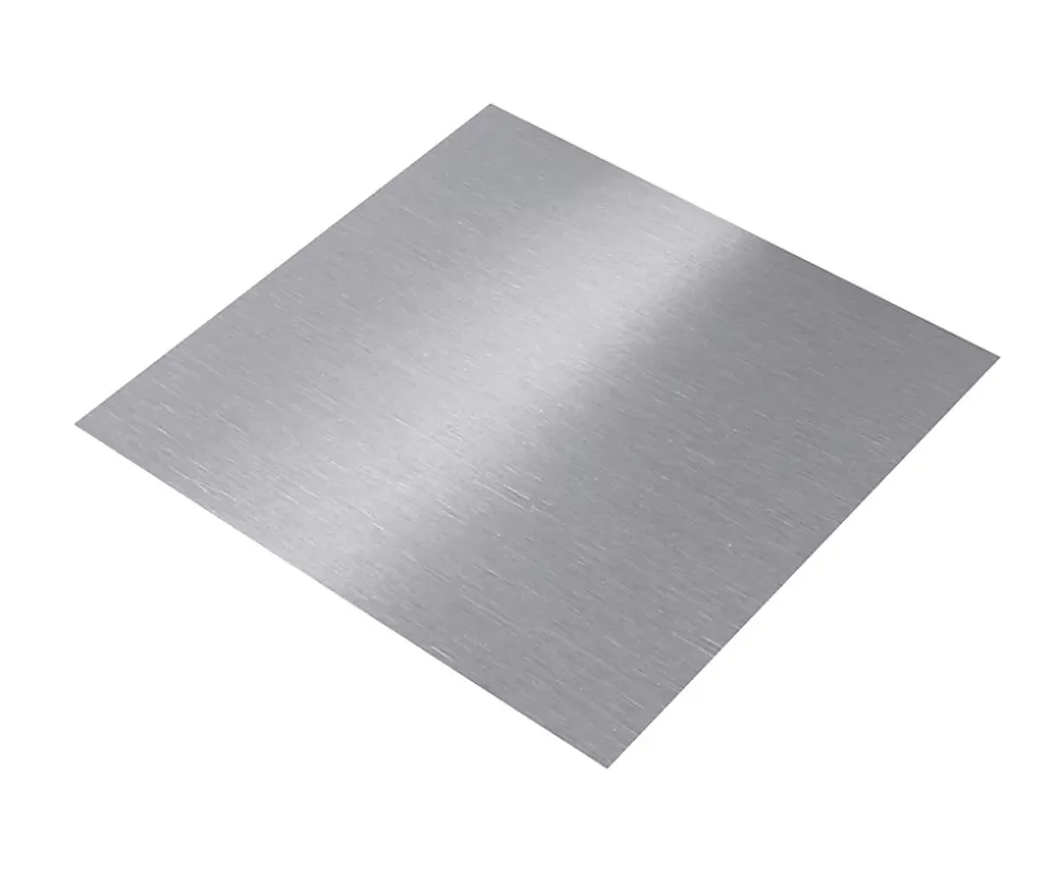 Tôle aluminium anodisé lisse argent brossé 50 x 25 cm