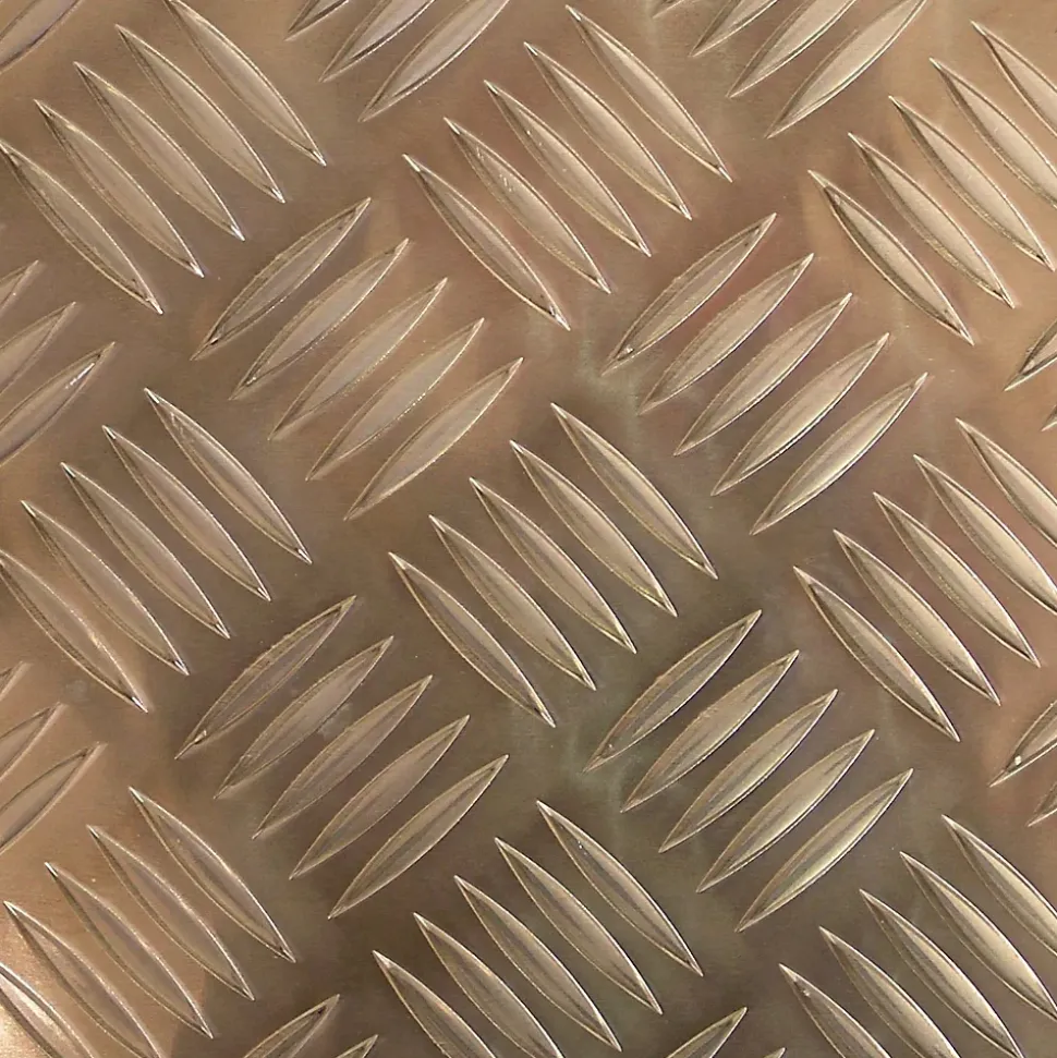 Tôle aluminium brut damier 100 x 50 cm