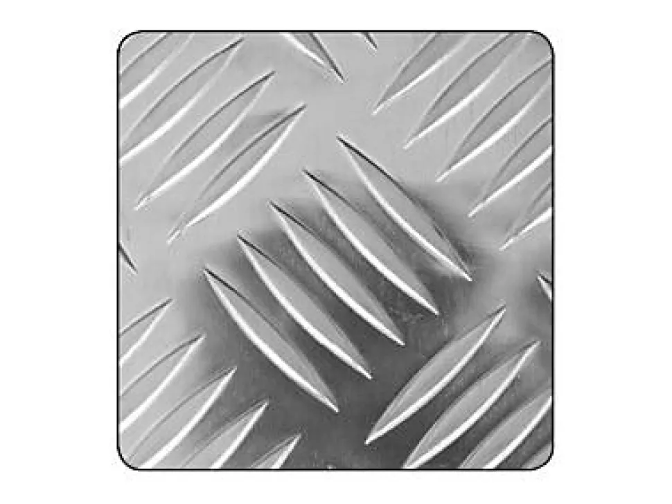 Tôle aluminium brut damier 100 x 50 cm