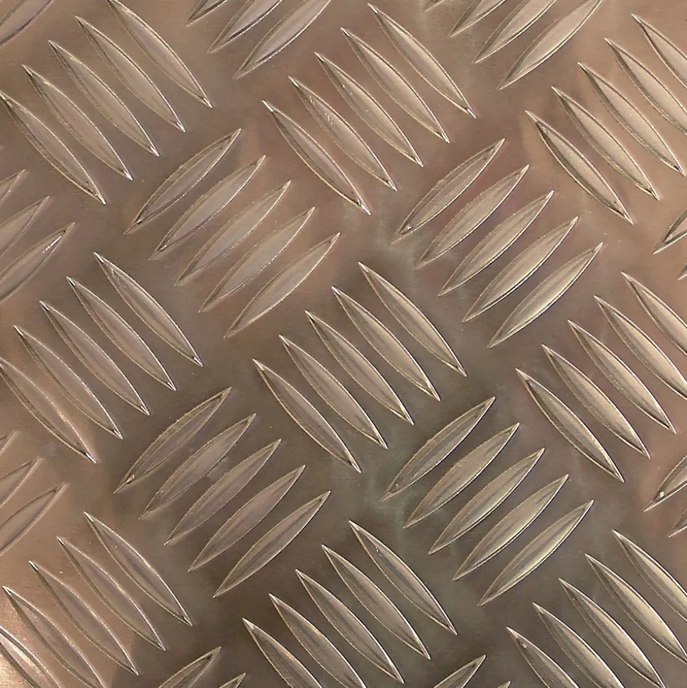 Tôle aluminium brut damier 50 x 25 cm