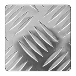 Tôle aluminium brut damier 50 x 25 cm
