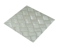Tôle aluminium brut damier 50 x 25 cm