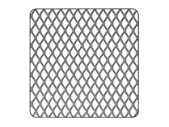 Tôle métal déployé acier brut Mailles 6 mm, 100 x 50 cm