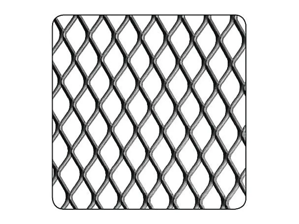 Tôle métal déployé acier brut Maille 10 x 5,5 mm, 100 x 50 cm