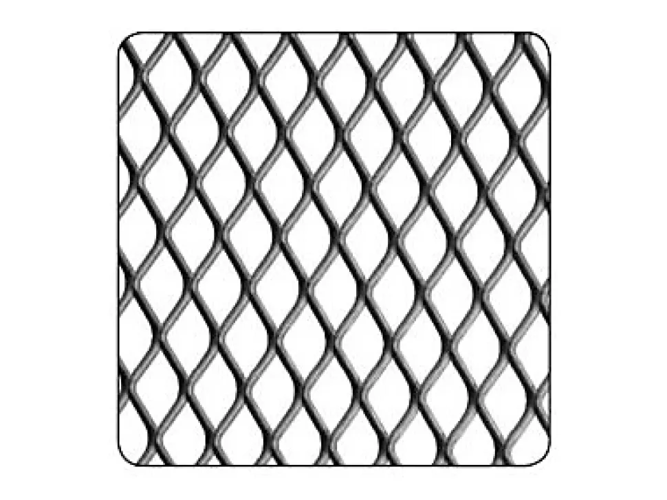 Tôle métal déployé acier brut Mailles 10 x 5,5 mm, 100 x 50 cm