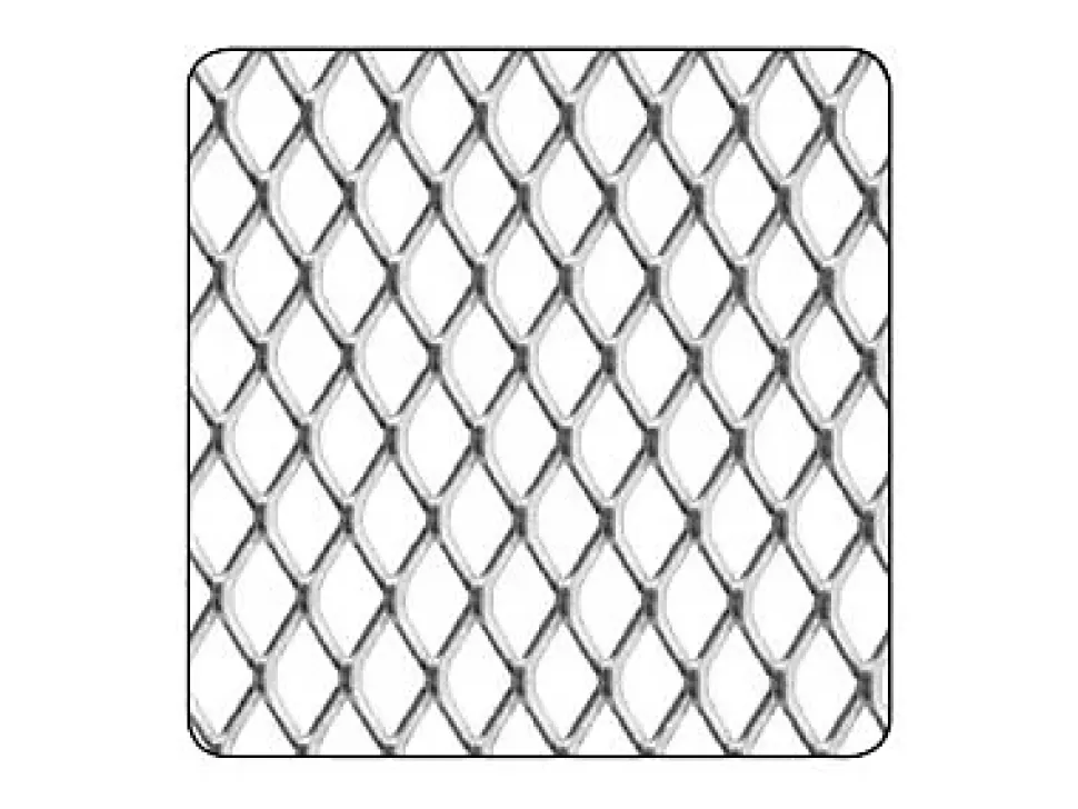 Tôle métal déployé aluminium brut Ep. 0,8 mm Mailles 10 x 5,5 mm, 100 x 50 cm