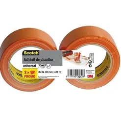 Toile de réparation Scotch orange, 48mm x 25 m - 2 rouleaux