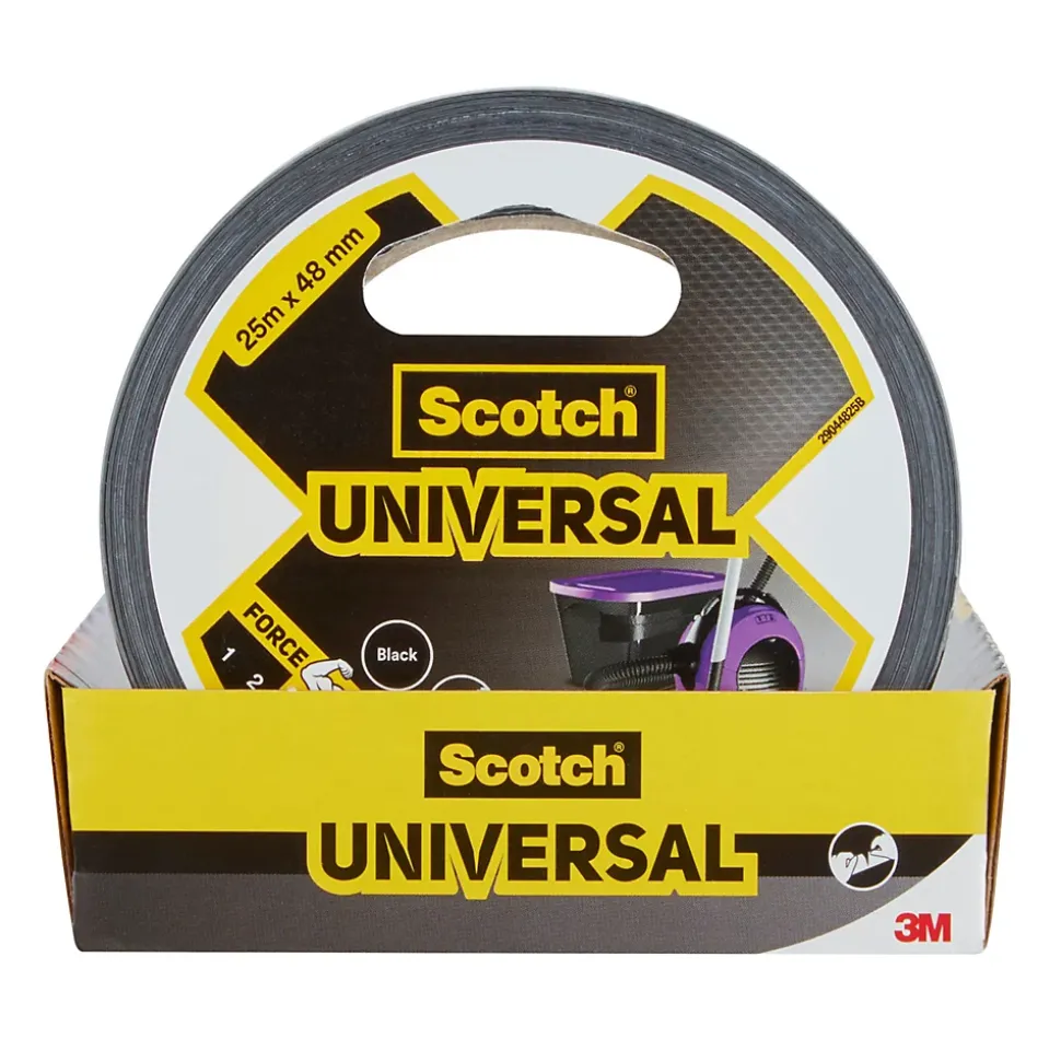 Toile de réparation universel Scotch noir, 48mm x 25 m