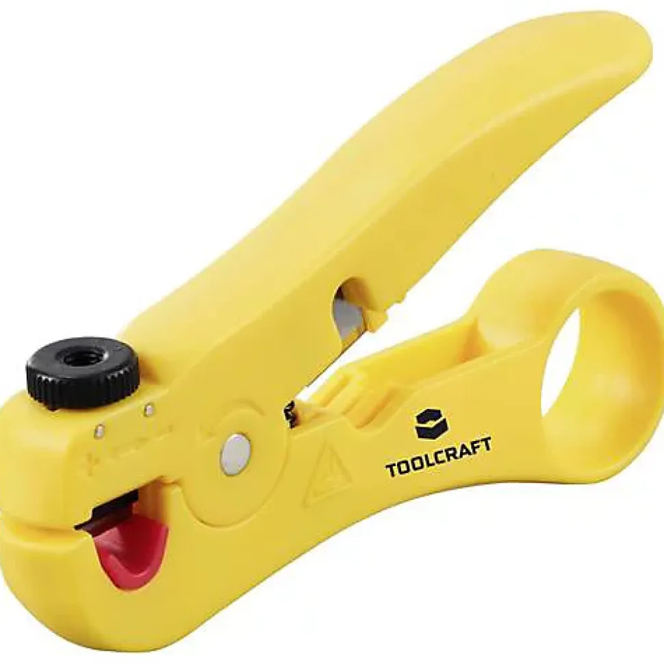 TOOLCRAFT Dénudeur de câble universel TO-9627696 pour câbles UTP/STP 3,5-9 mm, lame SK5, poignée ergonomique