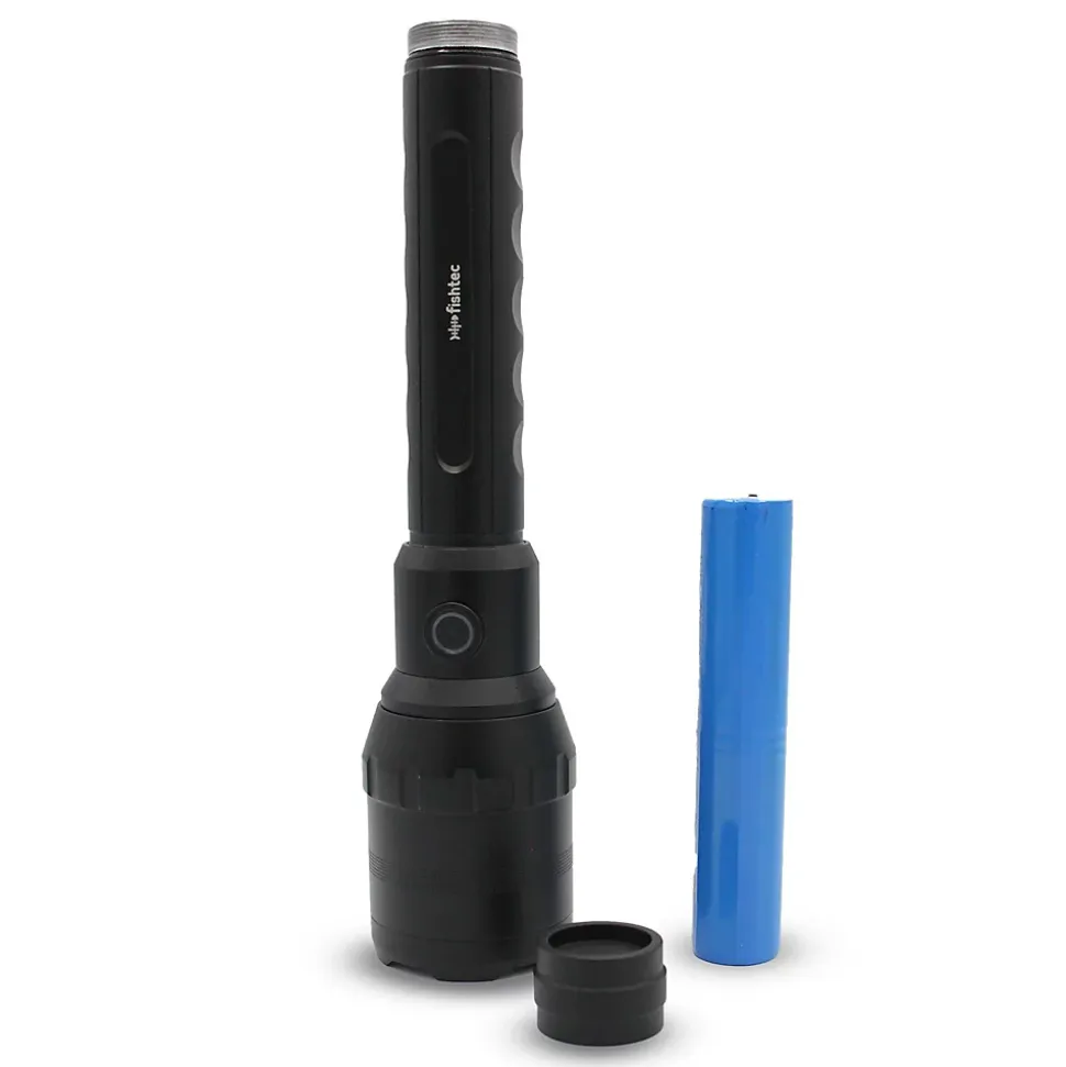 Torche Ultra Power 10000 Lumens FISHTEC LED COB Faisceau 300 m Aluminium Rechargeable 4 Modes Zoom