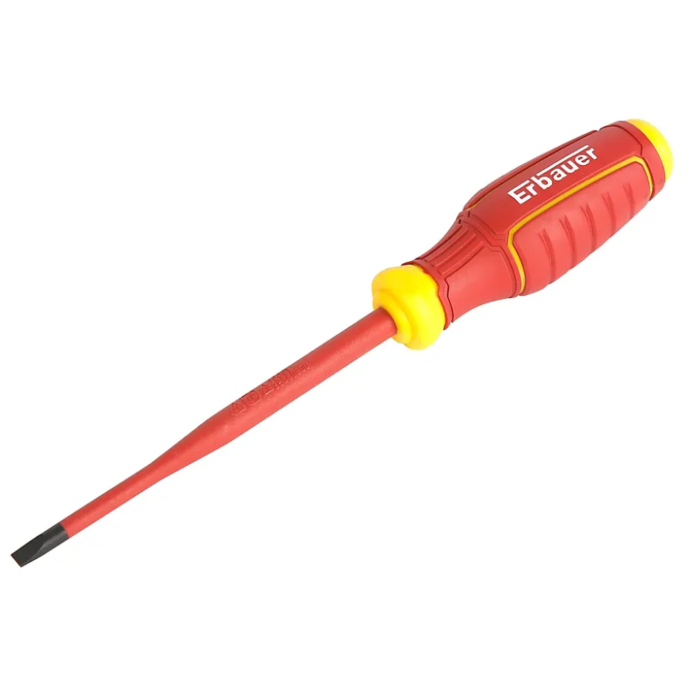 Tournevis d'électricien VDE plat SL125 x 5.5 Erbauer