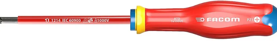Tournevis Facom Protwist isolé 1000V Pozidriv 1x100 mm