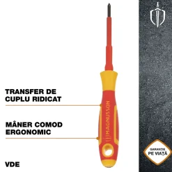 Tournevis Philips VDE Magnusson PH0 75 x 4 mm